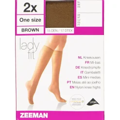 Lady fit Mi-bas - Marron<Zeeman Best